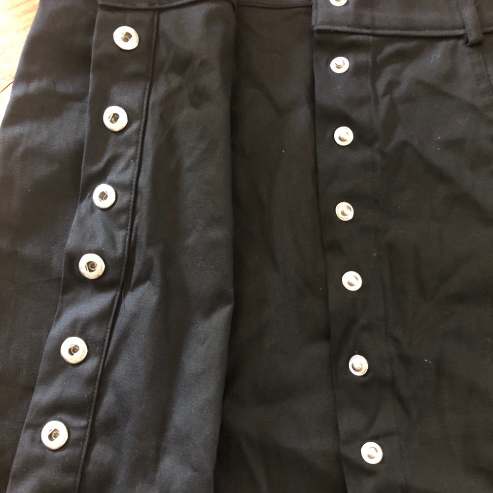 Black button up mini skirt NWOT size M - Picture 6 of 8